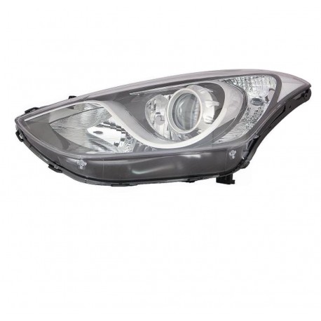 Proiettore faro H7-H7-H7-PY21 parabola cromata con motorino sx