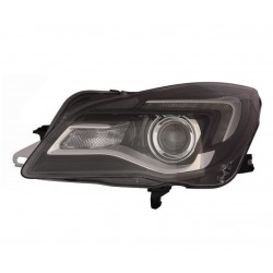 Proiettore faro H1R2 - PY21W a led con motorino parabola nera sx