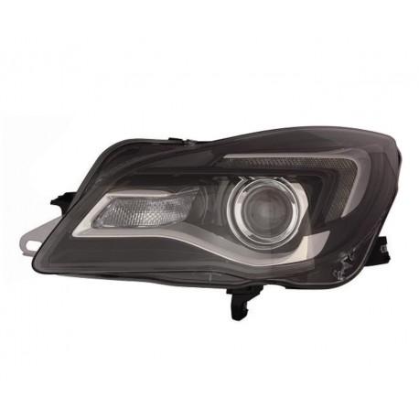 Proiettore faro H1R2 - PY21W a led con motorino parabola nera sx