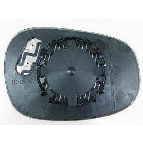 Piastra specchietto termica con vetro asferico antiabbagliante azzurrato lato guida - sx