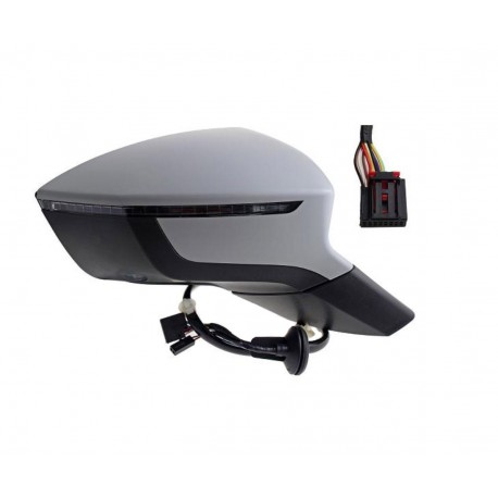 Retrovisore elettrico termico ribaltabile con freccia e luce di cortesia 9 pin dx