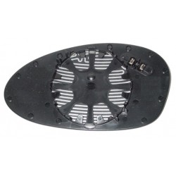 Piastra specchietto termica con vetro asferico blu lato passeggero - dx