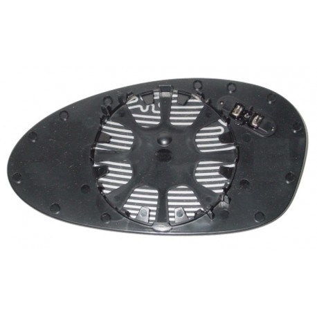 Piastra specchietto termica con vetro asferico blu lato passeggero - dx