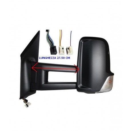 Retrovisore elettrico termico braccio extra lungo 275 mm Blis sistem 9 pin sx