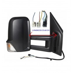 Retrovisore elettrico termico braccio lungo 236 mm 9 pin dx