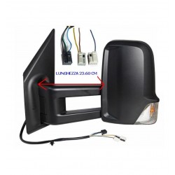 Retrovisore elettrico termico braccio lungo 236 mm 9 pin sx