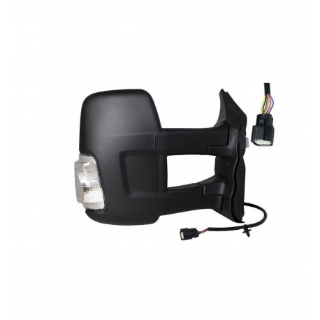 Retrovisore elettrico termico braccio lungo con freccia bianca 5W 6 pin dx