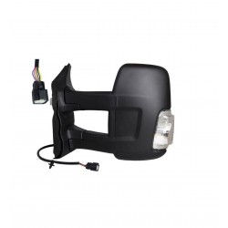 Retrovisore elettrico termico braccio lungo con freccia bianca 5W 6 pin sx