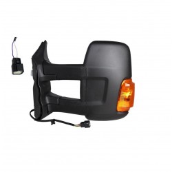 Retrovisore elettrico termico braccio lungo con freccia arancio 16W 6 pin sx