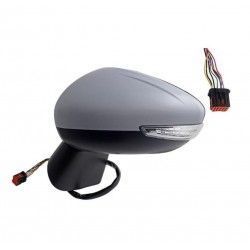 Specchietto retrovisore elettrico termico con freccia nero 6 pin sx