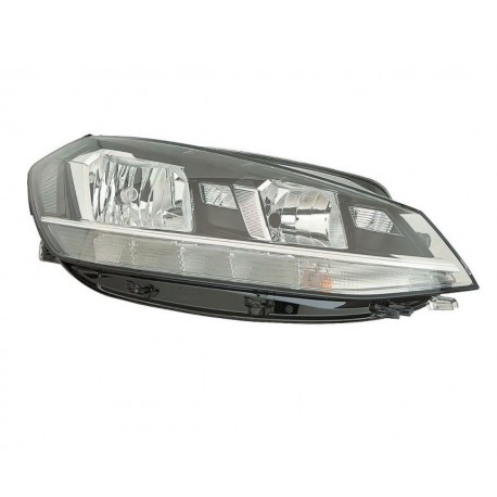 Faro proiettore H7-H9-WY21W con luce diurna a led con motorino passeggero dx