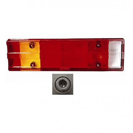 Fanale posteriore 7 funzioni con catadiottro cablaggio guida - sx