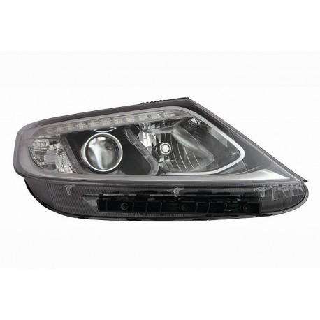 Faro proiettore xenon DS3-H7-PY21 a led parabola nera dx