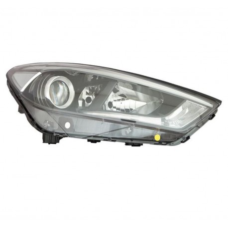 Faro proiettore H7-H7-H7-PY21W a led parabola nera dx