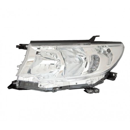 Faro proiettore H11-HB3-WY21W con luce diurna a led parabola cromata sx