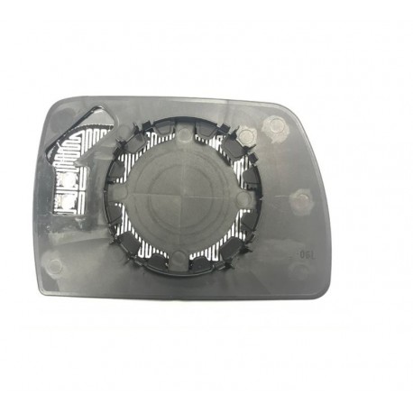 Piastra specchietto termica con vetro asferico cromato sx