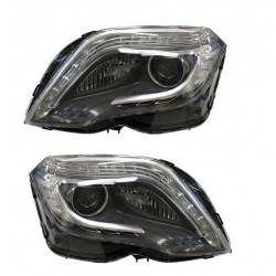 Kit Faro proiettore H7 a led con lenticolare parabola nera dx + sx