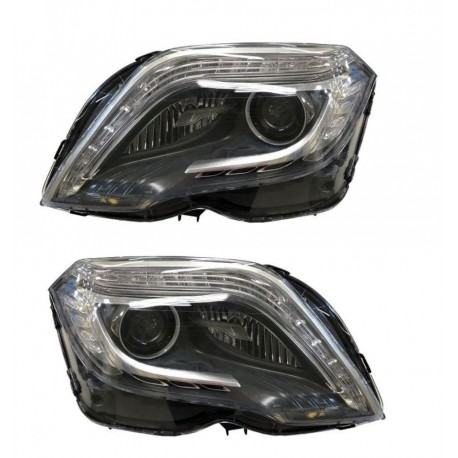 Kit Faro proiettore H7 a led con lenticolare parabola nera dx + sx