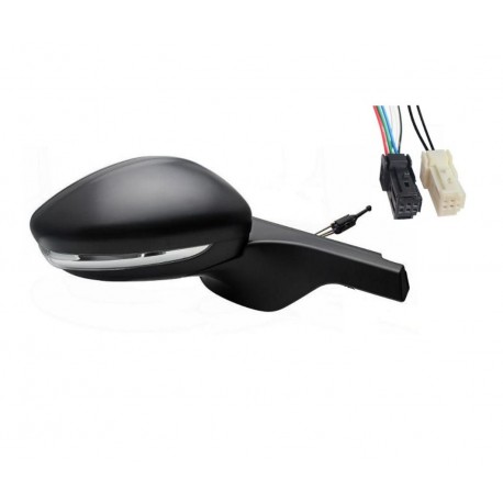 Specchietto retrovisore manuale con sonda e freccia nero 4 pin dx