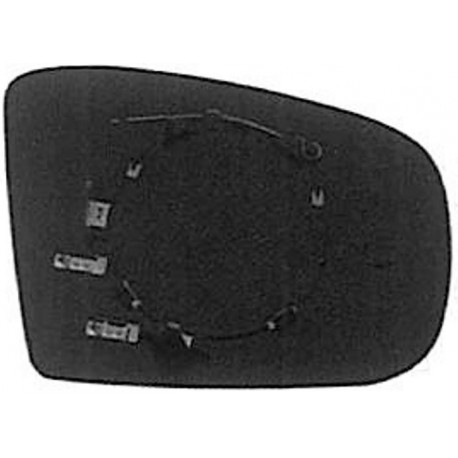 Piastra specchietto termica con vetro asferico lato guida - sx