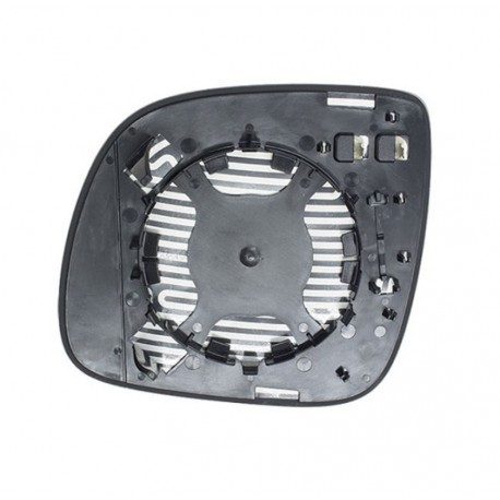 Piastra specchietto termica con vetro cromato dx