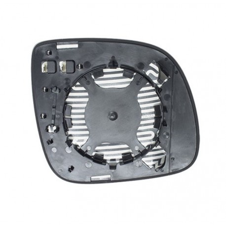 Piastra specchietto termica con vetro asferico cromato sx