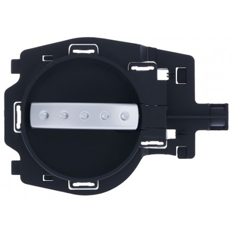 Maniglia apriporta interna anteriore posteriore con leva argento con mostrina nera passeggero - dx