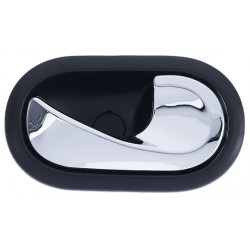 Maniglia apriporta interna anteriore posteriore con leva cromata mostrina nera a cavo passeggero - dx