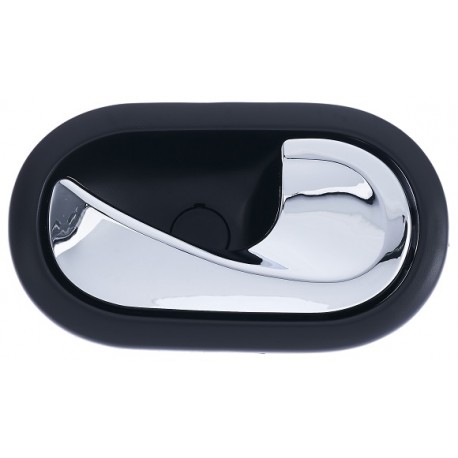 Maniglia apriporta interna anteriore posteriore con leva cromata mostrina nera a cavo passeggero - dx