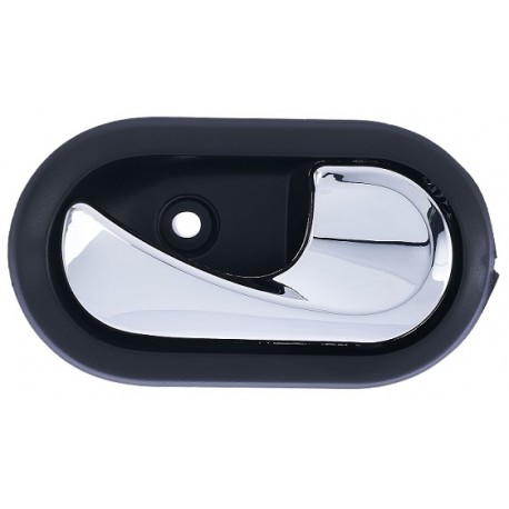 Maniglia apriporta interna anteriore posteriore con leva cromata mostrina nera a clip passeggero - dx