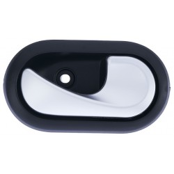 Maniglia apriporta interna anteriore posteriore con leva argento mostrina nera a clip passeggero - dx