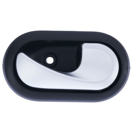 Maniglia apriporta interna anteriore posteriore con leva argento mostrina nera a clip passeggero - dx