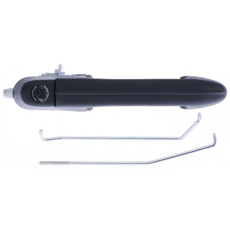 Maniglia apriporta esterna anteriore nera con foro blocchetto chiave passeggero - dx