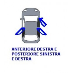 Maniglia apriporta esterna anteriore porta posteriore nera anteriore passeggero - dx posteriore bilaterale
