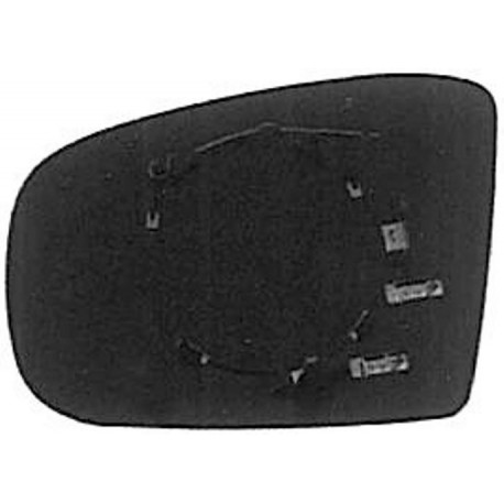 Piastra specchietto termica con vetro asferico lato passeggero - dx