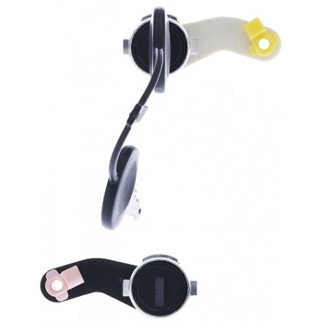 Blocchetto serratura maniglia nera con 2 chiavi bilaterale