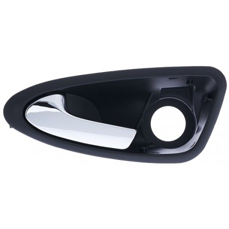 Maniglia apriporta interna anteriore nera con leva cromata con foro blocchetto chiave guida - sx