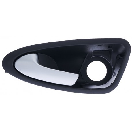 Maniglia apriporta interna anteriore nera con leva argento con foro blocchetto chiave guida - sx
