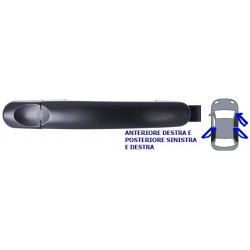 Maniglia apriporta esterna anteriore porta posteriore verniciabile passeggero - dx