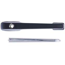 Maniglia apriporta esterna anteriore nera con inserti cromati senza chiave passeggero - dx