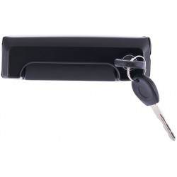 Maniglia apriporta esterna posteriore nera liscia con kit chiavi porta scorrevole passeggero - dx