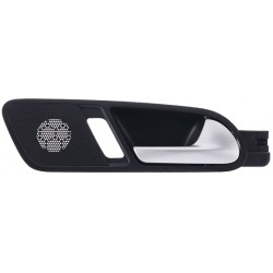 Maniglia apriporta interna posteriore nera con leva argento con foro pulsante passeggero - dx
