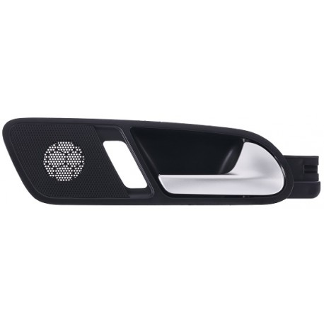 Maniglia apriporta interna posteriore nera con leva argento con foro pulsante passeggero - dx