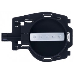 Maniglia apriporta interna anteriore posteriore con leva argento con mostrina nera guida - sx