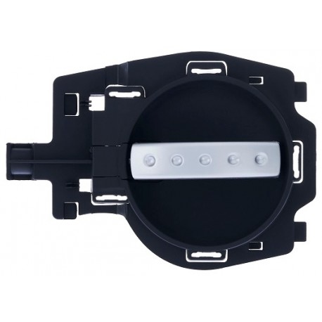 Maniglia apriporta interna anteriore posteriore con leva argento con mostrina nera guida - sx