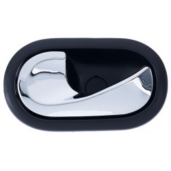 Maniglia apriporta interna anteriore posteriore con leva cromata mostrina nera a cavo guida - sx