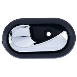 Maniglia apriporta interna anteriore posteriore con leva cromata mostrina nera a clip guida - sx