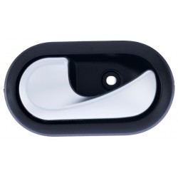 Maniglia apriporta interna anteriore posteriore con leva argento mostrina nera a clip guida - sx
