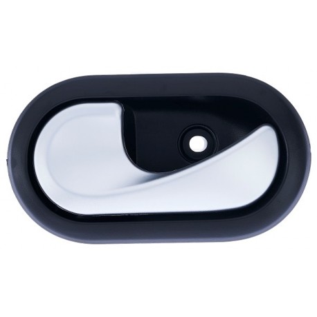 Maniglia apriporta interna anteriore posteriore con leva argento mostrina nera a clip guida - sx