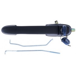 Maniglia apriporta esterna anteriore nera con blocchetto chiave guida - sx